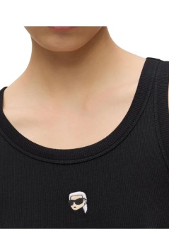 karl lagerfeld top womanikon ribbed tank top - b2w17099 999