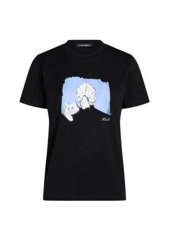 karl lagerfeld top mujer portrait regular t-shirt - b3w17069 999