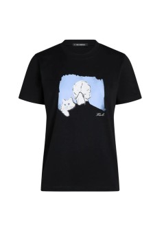 karl lagerfeld top mujer portrait regular t-shirt - b3w17069 999
