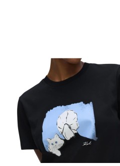 karl lagerfeld top mujer portrait regular t-shirt - b3w17069 999