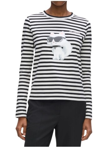 karl lagerfeld top mujer ikon aquarelle c lslv top - b3w17043 1ve 2