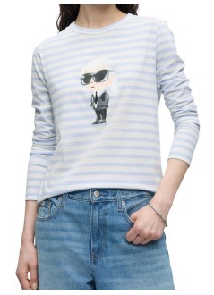 karl lagerfeld top mujer ikon aquarelle c lslv top - b3w17043 b61