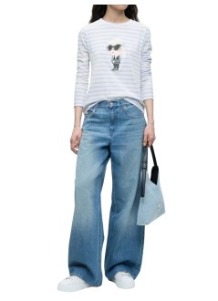 karl lagerfeld top mujer ikon aquarelle c lslv top - b3w17043 b61