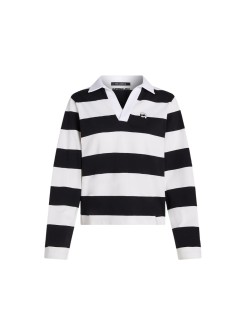 karl lagerfeld polo mujer ikon stripe lslv polo - b3w17041 a44