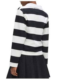 karl lagerfeld polo mujer ikon stripe lslv polo - b3w17041 a44