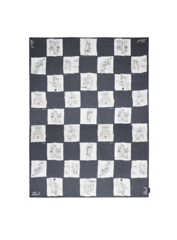 karl lagerfeld neckwear mujer k/ballet chckbrd modal scarf - b3w33021 a48