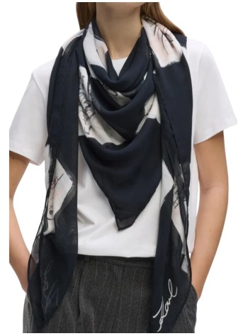 karl lagerfeld neckwear mujer k/ballet chckbrd modal scarf - b3w33021 a48 2