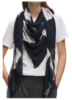 karl lagerfeld neckwear womank/ballet chckbrd modal scarf - b3w33021 a48