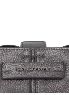 karl lagerfeld handbag womank/pierced mini bucket metallic - b3w30356 979
