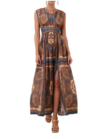 zimmermann dress womanmahon waisted maxi dress - 5514dss263 dbpl 2