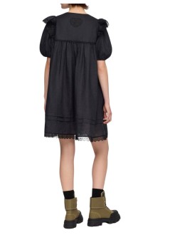 ganni vestido mujer light linen angel mini dress - a1030577 099