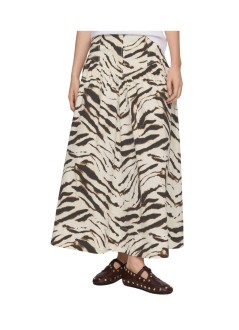 ganni skirt womanprinted stretch cotton long skirt - a1090288 135