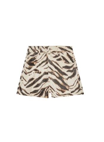 ganni short pant womanprint denim mini shorts - a1110096 135