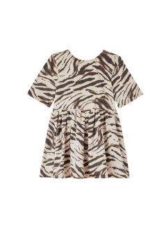 ganni vestido mujer print denim puff mini dress - a1030636 135