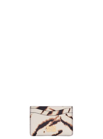 ganni wallet womanbou card holder zebra print - b3010320 135