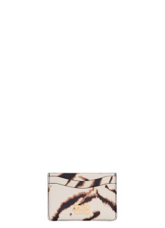 ganni wallet womanbou card holder zebra print - b3010320 135