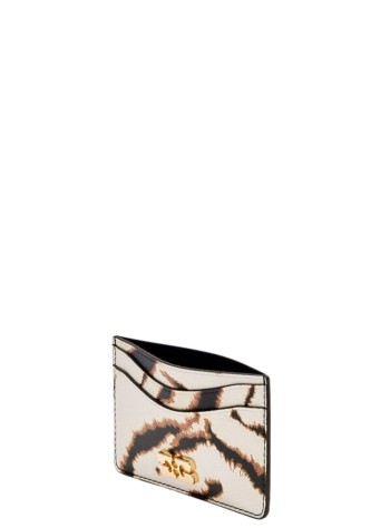 ganni wallet womanbou card holder zebra print - b3010320 135 2