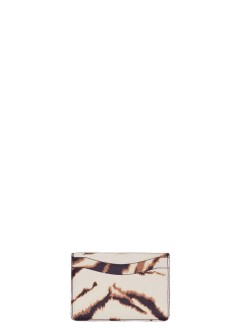 ganni wallet womanbou card holder zebra print - b3010320 135