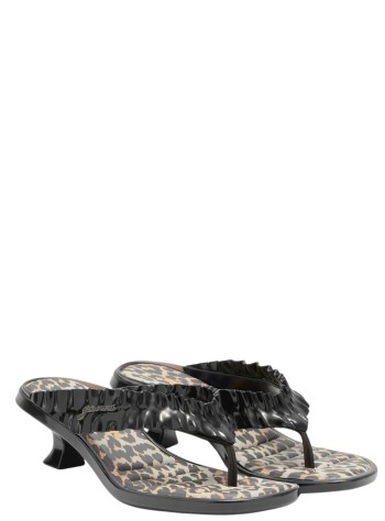 ganni beach womanmelissa thong kitten heel - d1030011 099 2