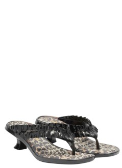 ganni beach womanmelissa thong kitten heel - d1030011 099