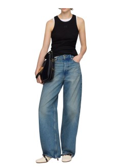 ganni top mujer soft cotton rib tank top - a1050172 099