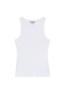 ganni top mujer soft cotton rib tank top - a1050172 151
