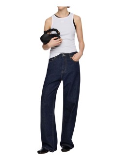 ganni top mujer soft cotton rib tank top - a1050172 151