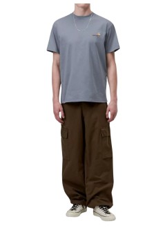 carhartt t-shirt mans/s american script t-shir - i029956 3rhxx
