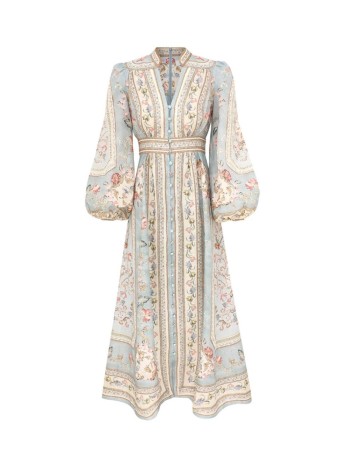 zimmermann dress womanroselight plunge midi dress - 3501dss264 btpf