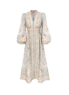 zimmermann dress womanroselight plunge midi dress - 3501dss264 btpf