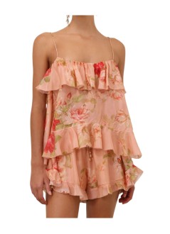 zimmermann top womanroselight frill cami top - 9094tss264 prof
