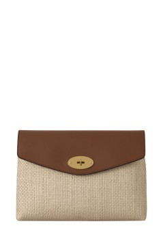 mulberry clutch womanlarge darley pouch raffia - rl9049000 h709