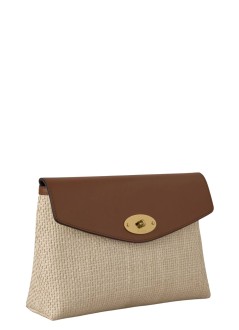mulberry clutch womanlarge darley pouch raffia - rl9049000 h709