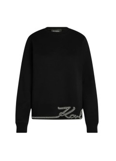 karl lagerfeld sudadera mujer signature hem sweatshirt - b3w20031 999