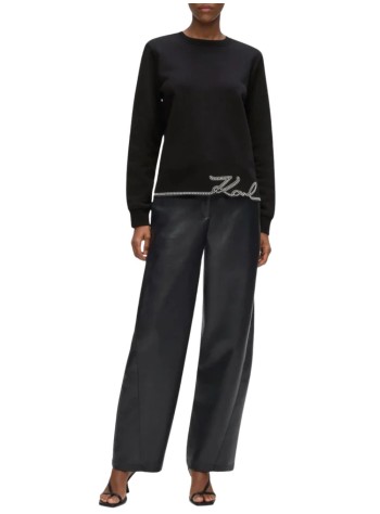 karl lagerfeld sudadera mujer signature hem sweatshirt - b3w20031 999 2