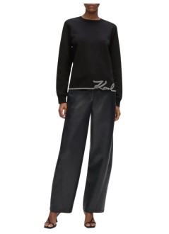 karl lagerfeld sudadera mujer signature hem sweatshirt - b3w20031 999