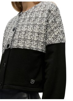 karl lagerfeld punto mujer boucle mix jersey cardigan - b3w20045 b84