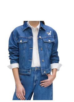 karl lagerfeld outerwear womanikon denim jacket - b3w14010 1eg