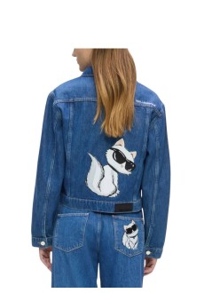 karl lagerfeld outerwear womanikon denim jacket - b3w14010 1eg