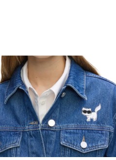 karl lagerfeld outerwear womanikon denim jacket - b3w14010 1eg