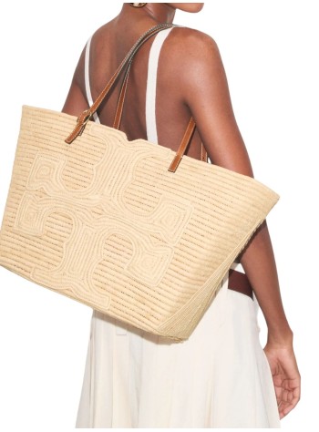 tory burch handbag womanella structured straw large tote - 181326254 254 2