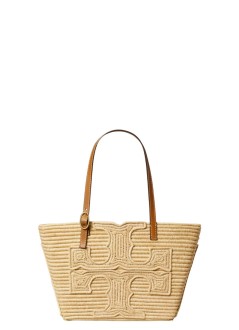 tory burch handbag mujer ella structured straw small tote - 183825254 254