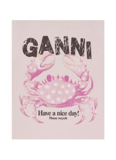 ganni top mujer basic cotton jersey t-shirt - a1050197 868