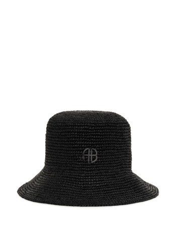 anine bing gorras mujer cabana bucket hat - a1212329blk1 black