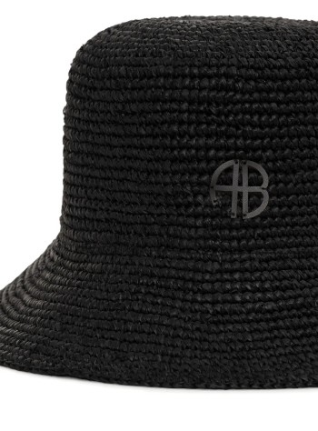 anine bing gorras mujer cabana bucket hat - a1212329blk1 black 2