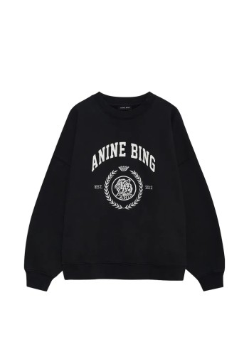 anine bing sudadera mujer miles sweatshirt collegiate - a0812679vtg3 black