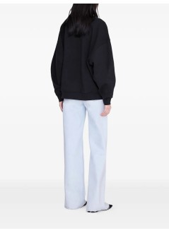 anine bing sweater womanmiles sweatshirt collegiate - a0812679vtg3 black