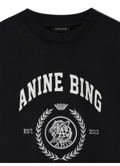 anine bing sweater womanmiles sweatshirt collegiate - a0812679vtg3 black