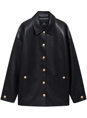 anine bing outerwear mujer luca jacket - a0111029blk26 black