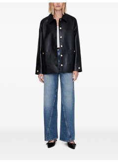 anine bing outerwear womanluca jacket - a0111029blk26 black